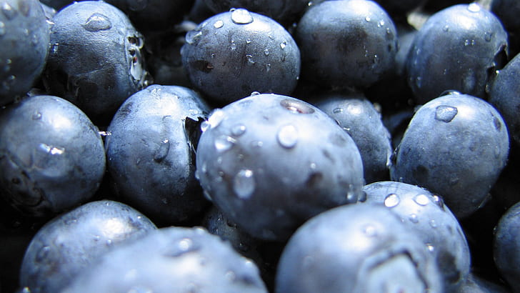 Blueberries Closeup HD, blueberries, closeup, HD wallpaper