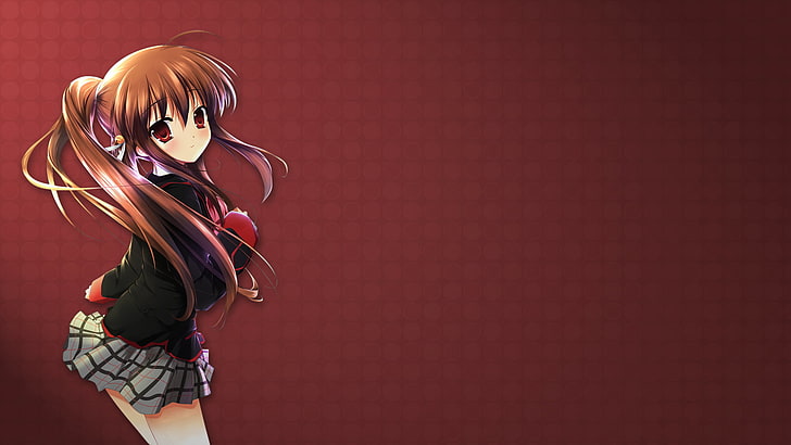 anime, anime girls, gradient, Scope10, Little Busters!, Natsume Rin, HD wallpaper