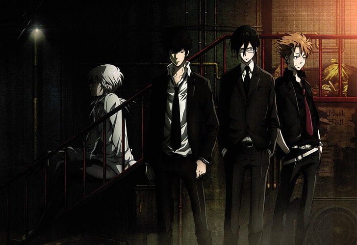 four male anime character digital wallpaper, Psycho-Pass, Shinya Kogami, anime, anime boys, HD wallpaper