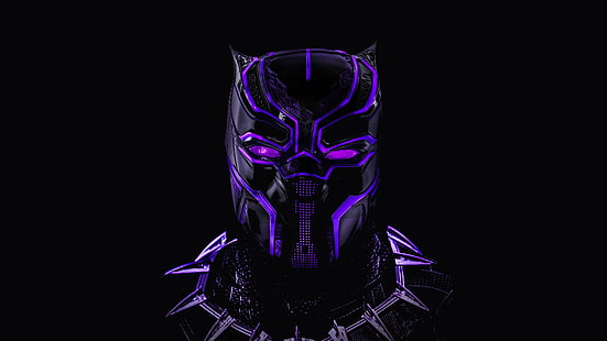 Black Panther Neon Artwork 5K, Hitam, Artwork, Neon, Panther, Wallpaper HD HD wallpaper