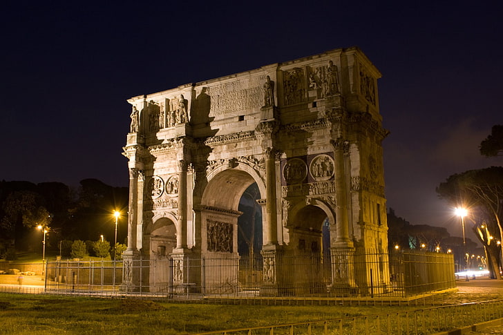 Monuments, Arch Of Constantine, Arch, Architecture, Columns, Italy, Monument, Rome, Ruin, HD wallpaper