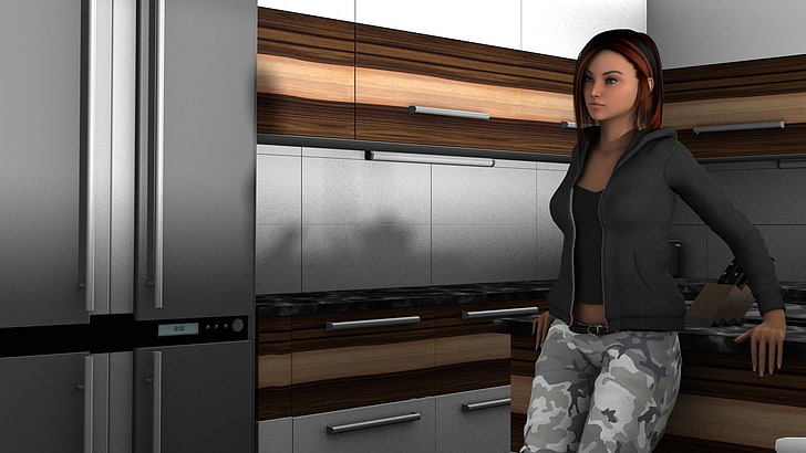 ภาพประกอบผู้หญิง 3D, วอลล์เปเปอร์ HD