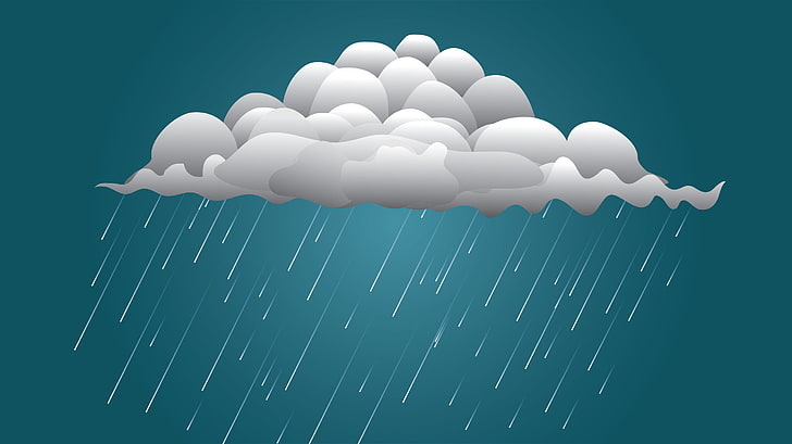 nuages ​​et pluie art vectoriel, eau, gouttes, fond, pluie, humeur, fond d'écran, nuage, nuages, Fond d'écran HD