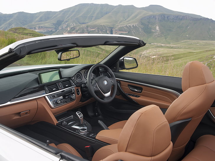 2014, 428i, bmw, cabrio, convertible, f33, interior, line, luxury, za spec, HD wallpaper