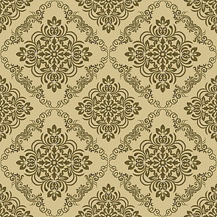 pattern, wallpaper, vintage, Damask, seamless, ornamen, pattern., HD wallpaper HD wallpaper