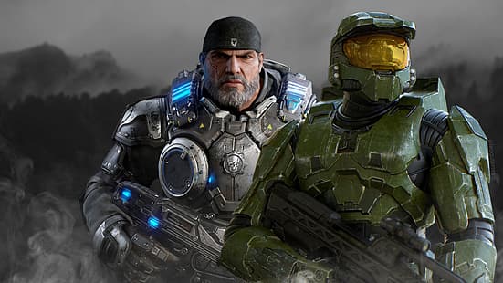 Gears of War, Gears 5, gear, Halo, Master Chief, Xbox, วอลล์เปเปอร์ HD HD wallpaper