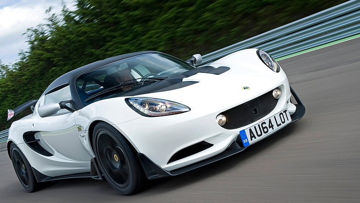 białe coupe, 2015 Lotus Elise S Cup, Lotus Elise S Cup, samochód, droga, Tapety HD