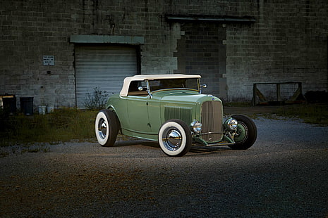 Ford, Ford Roadster, 1932 Ford Roadster, Hot Rod, Carro Antigo, HD papel de parede HD wallpaper