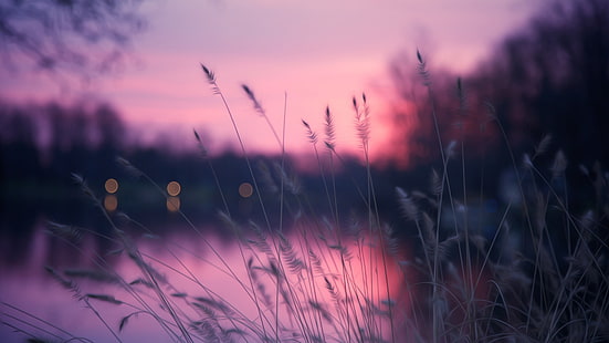 السماء الأرجواني والمناظر الطبيعية الأرجواني، خلفية HD HD wallpaper