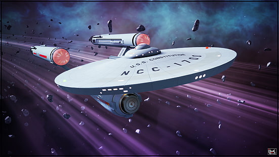  Star Trek, Star Trek: TOS, spaceship, vehicle, HD wallpaper HD wallpaper