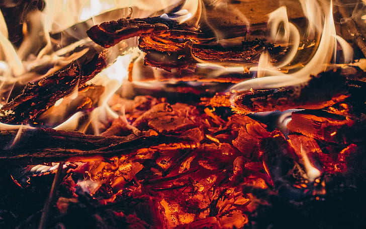 bonfire, embers backgrounds, fire, Download 3840x2400 bonfire, HD wallpaper