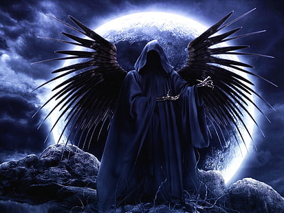 Arch Angel ภาพตัดปะมืด Grim Reaper ความตาย, วอลล์เปเปอร์ HD HD wallpaper