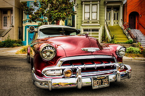 1952, voitures, chevrolet, chevy, voitures anciennes, lowriders, véhicules, Fond d'écran HD HD wallpaper