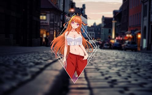 Kiryu Coco, Anime Mädchen, Hololive, Bild-in-Bild, HD-Hintergrundbild HD wallpaper