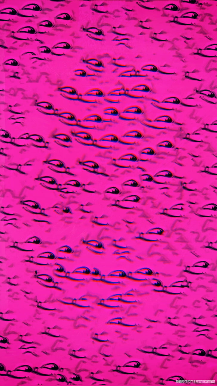 abstract, LSD, pink, cat, HD wallpaper