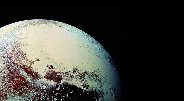 80k Pluto, cosmic planet wallpaper, Space, nasa, pluto, new horizons, planet, HD wallpaper