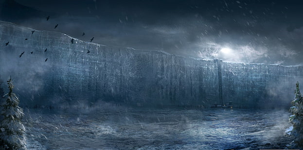 gra o tron ​​pozostali na ścianie zimą, Tapety HD HD wallpaper