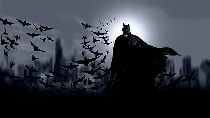 Batman Bats HD, cartoon/comic, batman, bats, HD wallpaper