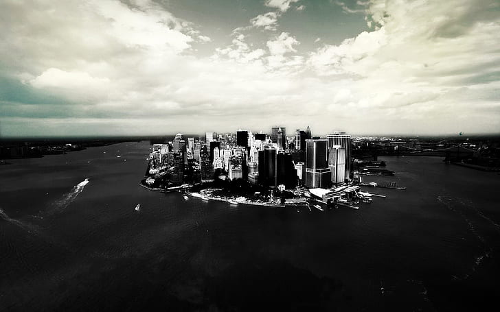 Lower Manhattan, New York, stad, Amerika, HD tapet
