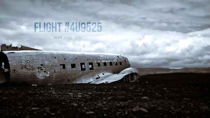 graues Flugzeug, Germanwings, Flugzeug, Absturz, Tod, HD-Hintergrundbild