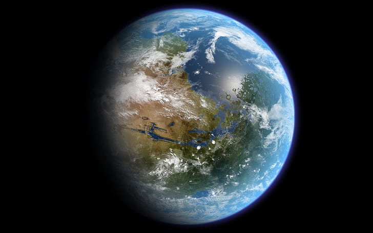 Primer plano hermoso planeta azul, hermoso, azul, planeta, Fondo de pantalla HD