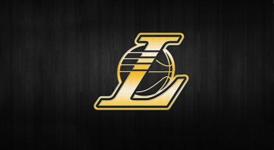 شعار لوس أنجلوس ليكرز ، لوس أنجلوس ، ليكرز ، الدوري الاميركي للمحترفين ، الشعار ، الخلفية ، الذهب، خلفية HD HD wallpaper