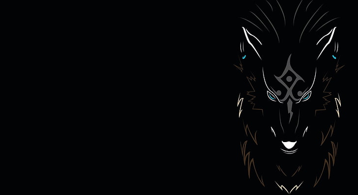 schwarze und graue Wolfillustration, Zelda, die Legende von Zelda: Dämmerungs-Prinzessin, Verbindung, Wolf-Verbindung, HD-Hintergrundbild