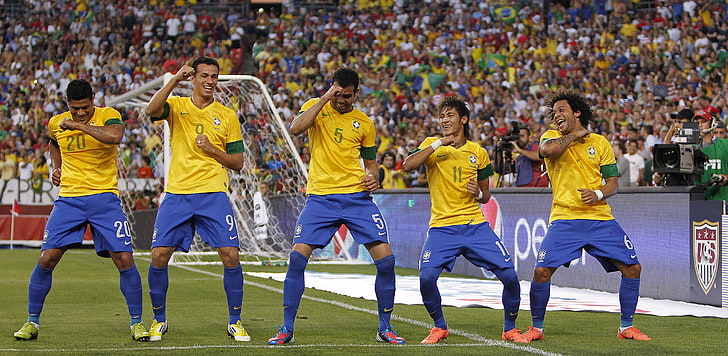 tim, sepak bola, sepak bola, Brasil, Wallpaper HD