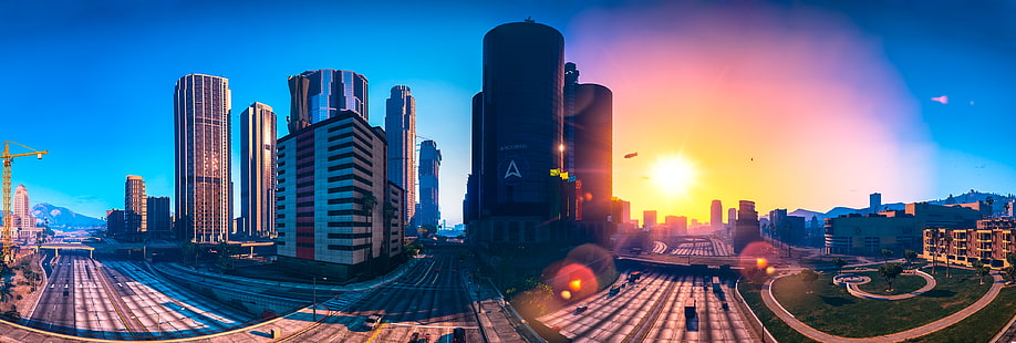 4K, Grand Theft Auto V, Los Santos, Panorama, HD papel de parede HD wallpaper