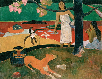 그림, 장르, Paul Gauguin, Eugene Henri Paul Gauguin, 타히티 어 목회, HD 배경 화면 HD wallpaper