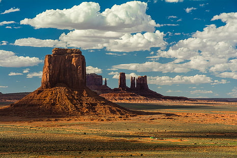 USA, przyroda, krajobraz, południowy zachód, góry, Monument Valley, chmury, Tapety HD HD wallpaper