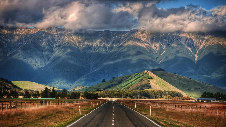 Straße in Neuseeland .., HD-Hintergrundbild