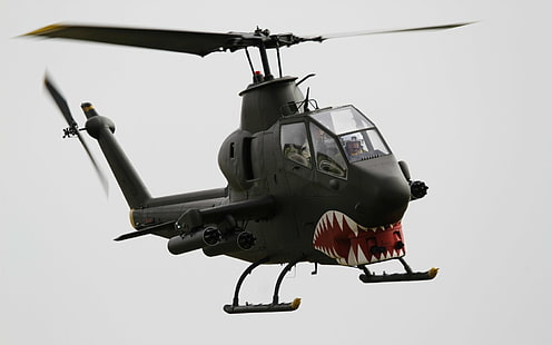 Militära helikoptrar, Bell AH-1-kobra, flygplan, attackhelikopter, helikopter, militär, HD tapet HD wallpaper