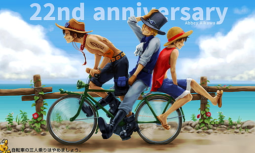 One Piece, Monkey D. Luffy, Portgas D. Ace, Sabo (One Piece), Sfondo HD HD wallpaper