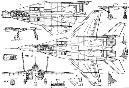 飛行機、戦闘機、ジェット、mig、mig 29、軍、飛行機、ロシア、 HDデスクトップの壁紙 HD wallpaper