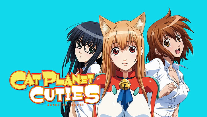 อะนิเมะ, Asobi ni Iku yo!, Aoi Futaba, Eris (Cat Planet Cuties), Manami Kinjou, วอลล์เปเปอร์ HD