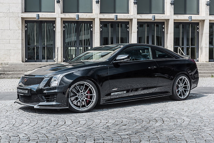 2016 Ats V Black Cadillac Cars Coupe Geigercars Line Modified Turbo Hd Wallpaper Wallpaperbetter