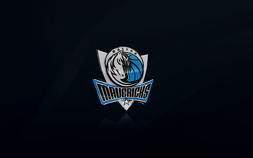 Schwarz, Blau, Basketball, Hintergrund, Logo, NBA, Dallas, Dallas Mavericks, HD-Hintergrundbild HD wallpaper
