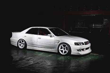 Branco, Tuning, Chaser, TOYOTA, HD papel de parede HD wallpaper