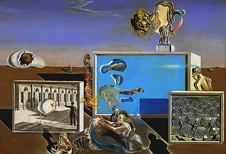 surrealism, picture, Salvador Dali, Enlightened Fun, HD wallpaper HD wallpaper