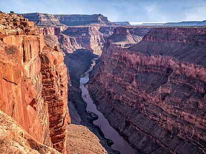 Гранд-Каньон, горы, река, каньон, AZ, ущелье, США, Гранд-Каньон, Toroweap Point, HD обои HD wallpaper