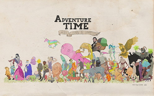Adventure Time цифровые обои, Adventure Time, мультфильм, Джейк Пёс, Финн Человек, HD обои HD wallpaper