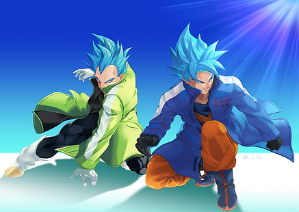 Film, Dragon Ball Super: Broly, Goku, Super Saiyan Blue, Vegeta (Dragon Ball), Sfondo HD HD wallpaper