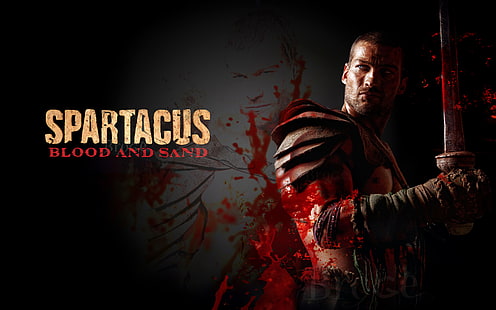 Тапет Stpartacus, воин, гладиатор, Спартак, пясък и кръв, HD тапет HD wallpaper