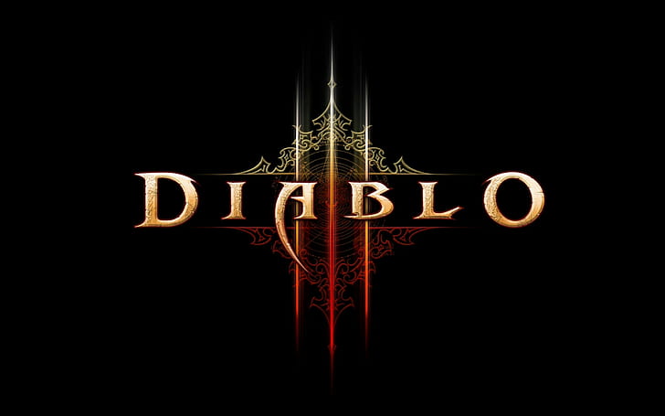 Diablo 3, nazwa, tekst, czcionka, tło, Tapety HD