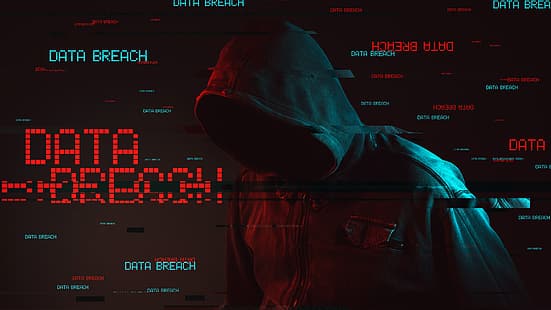  hacking, black jackets, hoods, Data Breach, HD wallpaper HD wallpaper