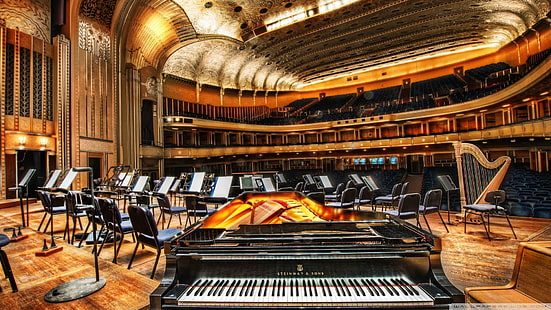 Концертный зал Северанс В Клевеле, оркестр, театр, зал, концерты, музыка, природа и пейзажи, HD обои HD wallpaper