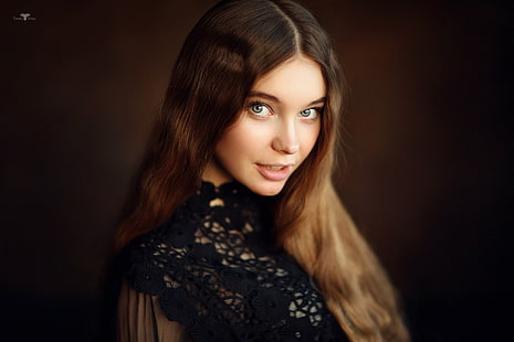 Dmitry Arhar, portret, twarz, kobiety, model, Tapety HD HD wallpaper