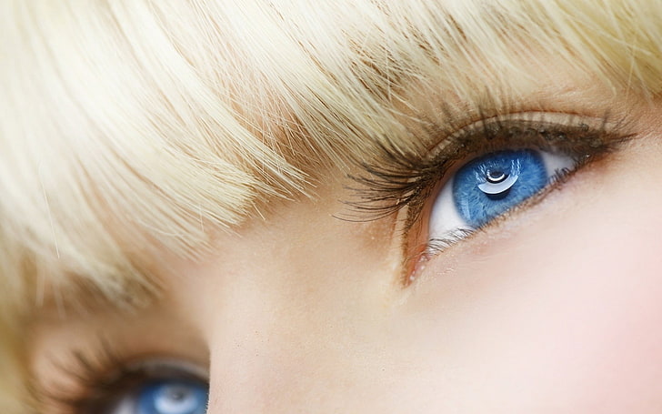 rubia, ojos azules, ojos, cara, mujeres, Fondo de pantalla HD