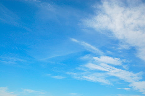 cielo azul y blanco, nubes, infinito, cielo azul, Fondo de pantalla HD HD wallpaper